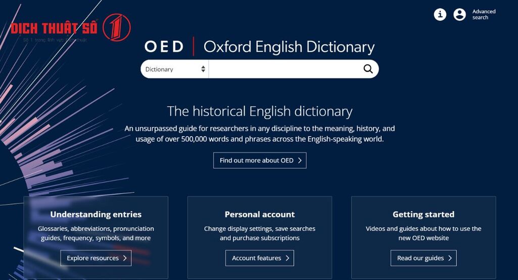 Phần mềm dịch tiếng Anh sang tiếng Việt Oxford Dictionary