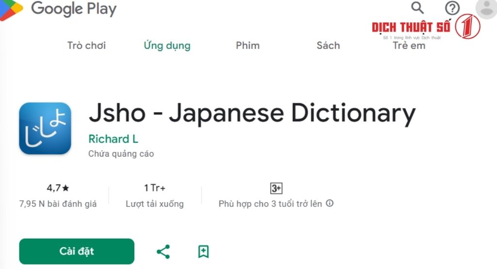 App JSHO - Từ điển dịch tiếng Nhật sang Việt