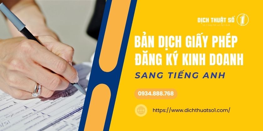 Bản dịch giấy phép kinh doanh sang tiếng Anh uy tín