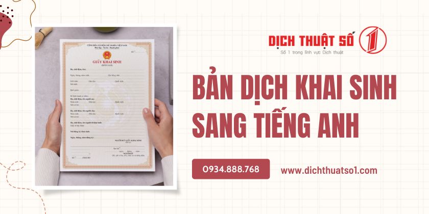 Bản dịch mẫu giấy khai sinh sang tiếng Anh