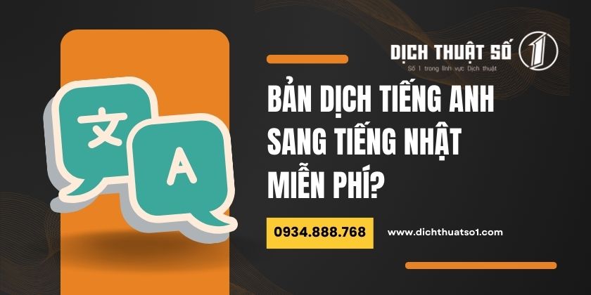 Bản dịch từ tiếng Anh sang tiếng Nhật