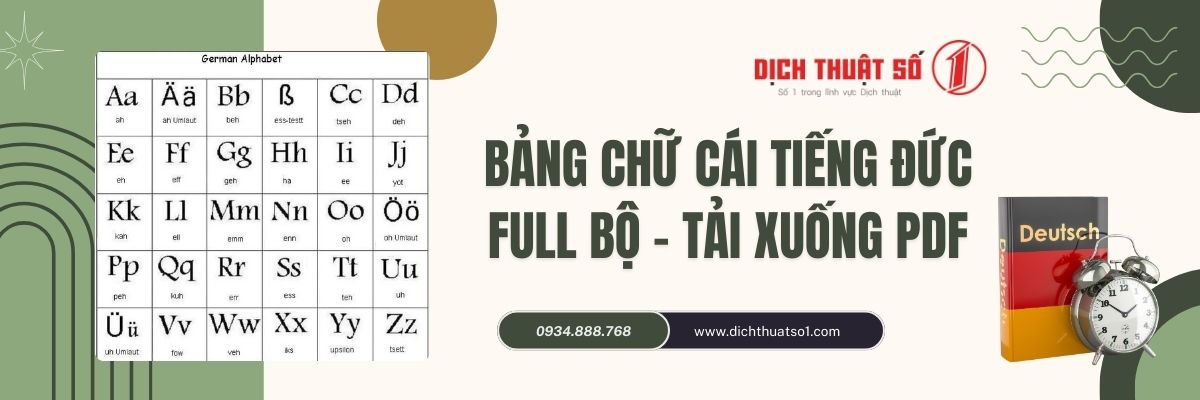 bảng chữ cái tiếng Đức và cách phát âm