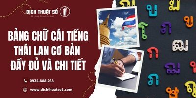 Bảng chữ cái tiếng Thái Lan và những điều bạn cần biết