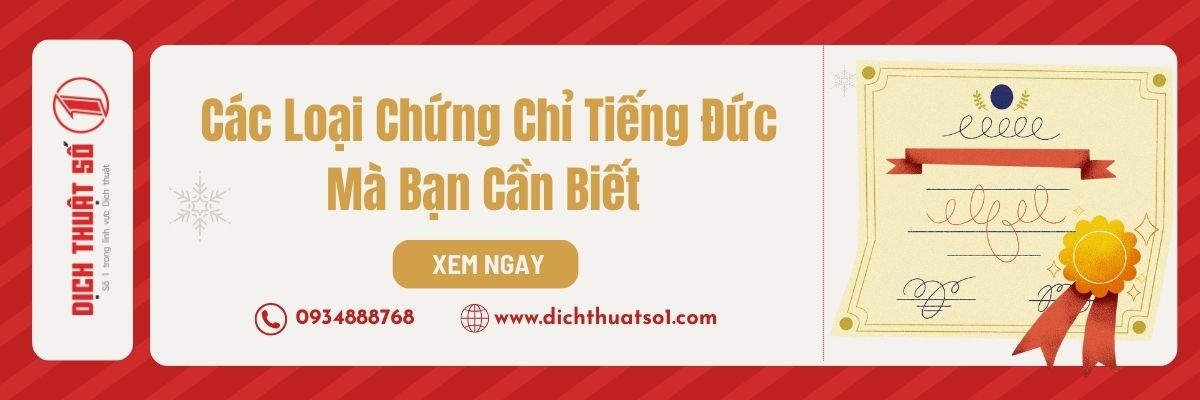 Top 6 loại chứng chỉ tiếng Đức phổ biến nhất ở Việt Nam