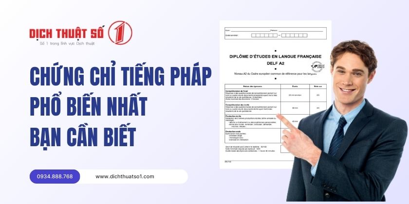 Các loại chứng chỉ tiếng Pháp phổ biến hiện nay