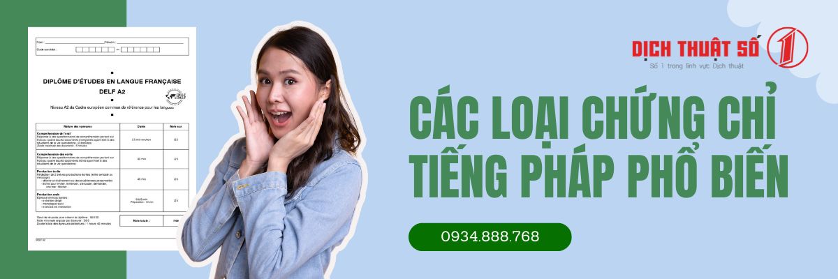 Các loại chứng chỉ tiếng Pháp phổ biến hiện nay