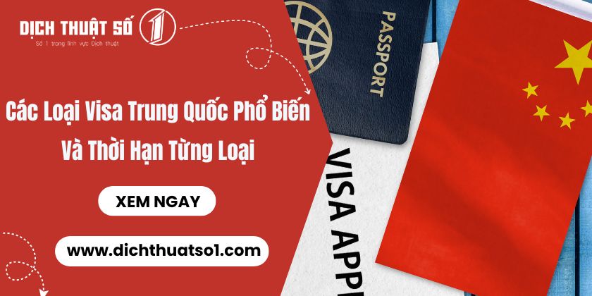 Các Loại Visa Trung Quốc 