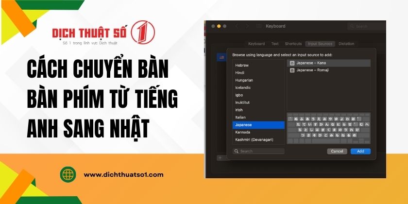 Cách chuyển bàn phím từ tiếng Nhật sang tiếng Anh