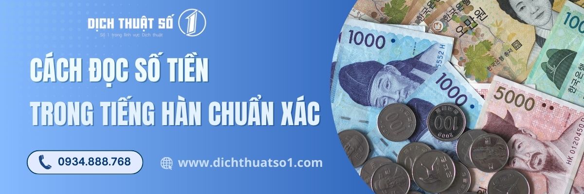 Cách Đọc Số Tiền Trong Tiếng Hàn