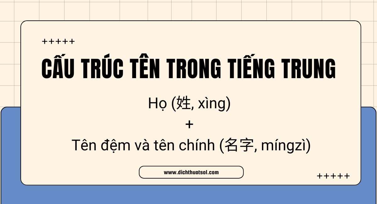 Hiểu rõ cấu trúc tên trong tiếng Trung