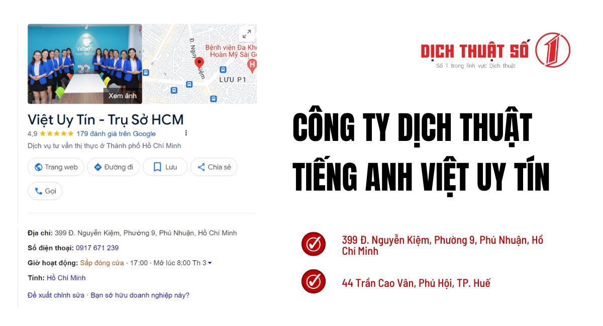 Việt Uy Tín là công ty dịch thuật uy tín tại Việt Nam