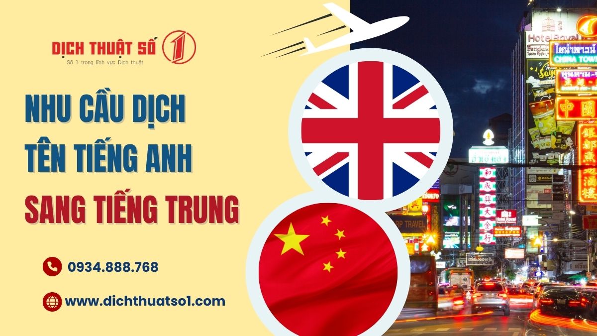 dịch tên tiếng Anh sang tiếng Trung 