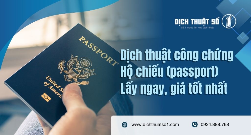 Dịch thuật công chứng hộ chiếu, passport