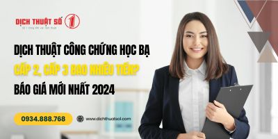 Dịch thuật công chứng học bạ cấp 2, cấp 3