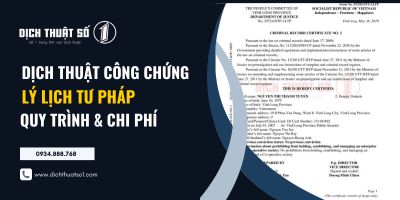 Dịch thuật công chứng lý lịch tư pháp là gì