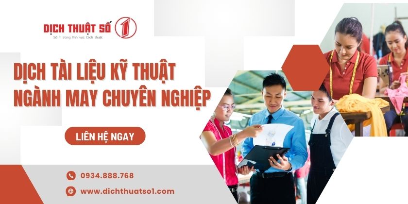 Dịch Tài Liệu Kỹ Thuật Ngành May 