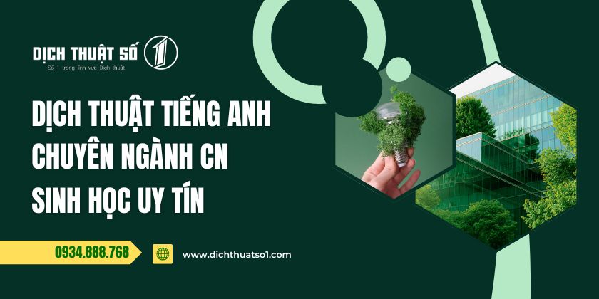 Dịch tiếng Anh chuyên ngành Công nghệ Sinh học