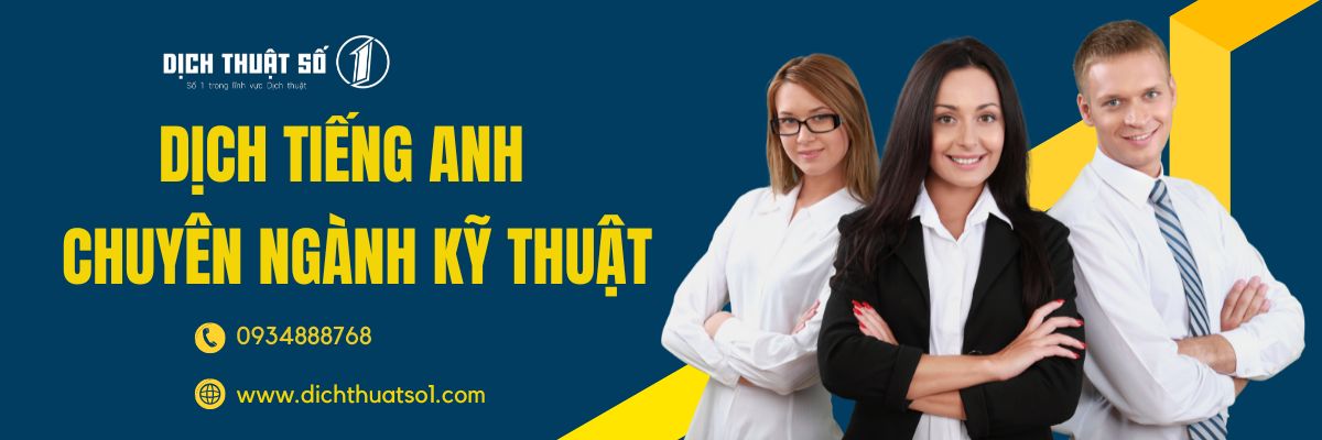 Dịch Tiếng Anh Chuyên Ngành Kỹ Thuật 