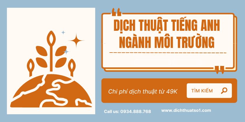 Dịch thuật tài liệu tiếng Anh chuyên ngành Môi trường