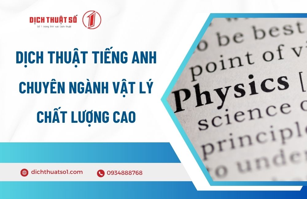 dịch tiếng anh chuyên ngành vật lý