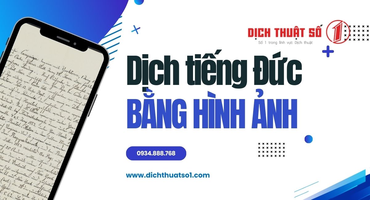 Dịch vụ dịch bằng hình ảnh tiếng Đức tại Dịch Thuật Số 1