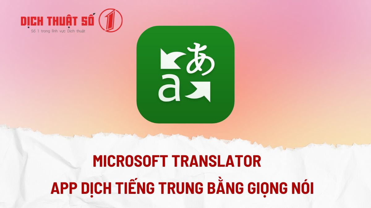 dịch tiếng trung bằng giọng nói