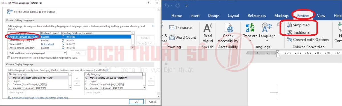 Mẹo chuyển chữ phồn thể sang giản thể trong Word