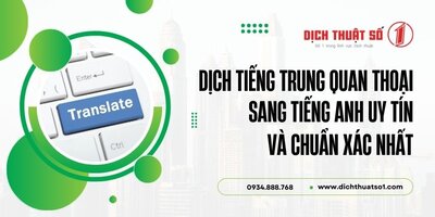 Dịch thuật tiếng Quan Thoại sang tiếng Anh