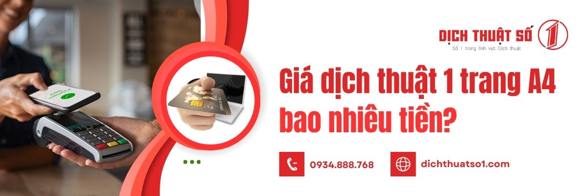 Giá dịch thuật 1 trang A4 bao nhiêu tiền?