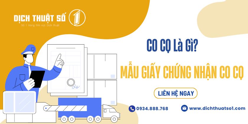 Giấy Chứng Nhận CO CQ