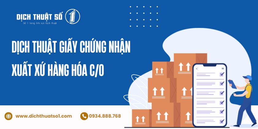  Giấy Chứng Nhận Xuất Xứ Hàng Hóa 