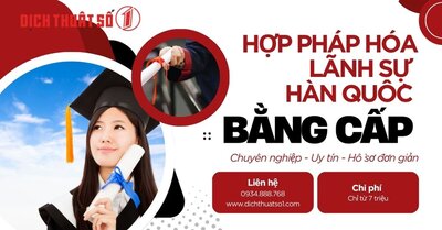 Hướng Dẫn Thủ Tục Hợp Pháp Hóa Lãnh Sự Hàn Quốc Về Bằng Cấp - Bọc Bạ