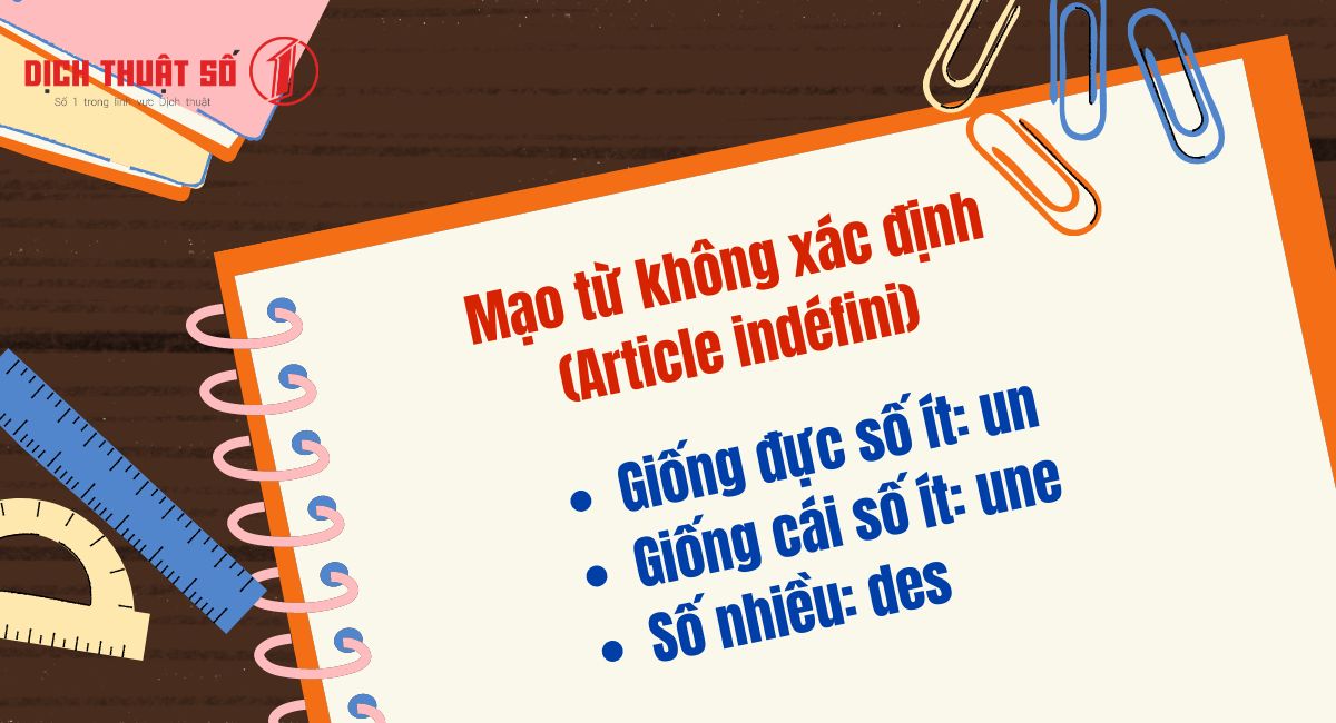 mạo từ trong tiếng Pháp