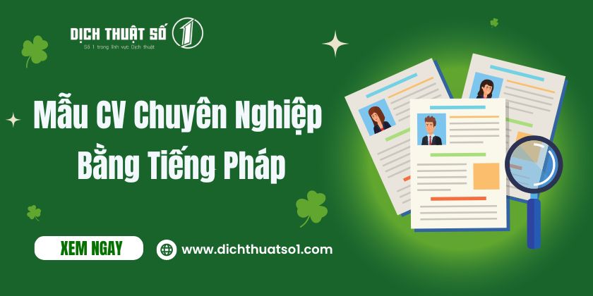 mẫu cv tiếng Pháp