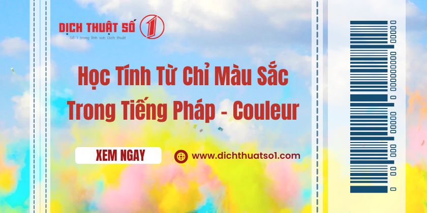 Màu Sắc Trong Tiếng Pháp