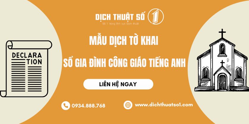 Sổ Gia Đình Công Giáo Tiếng Anh