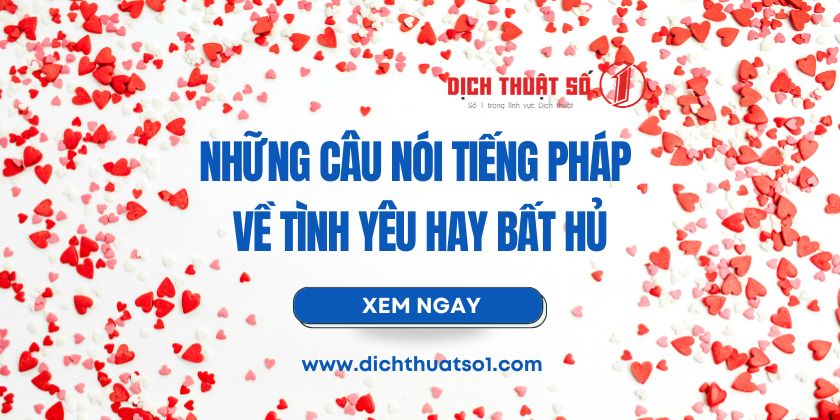 những câu nói tiếng pháp hay về tình yêu