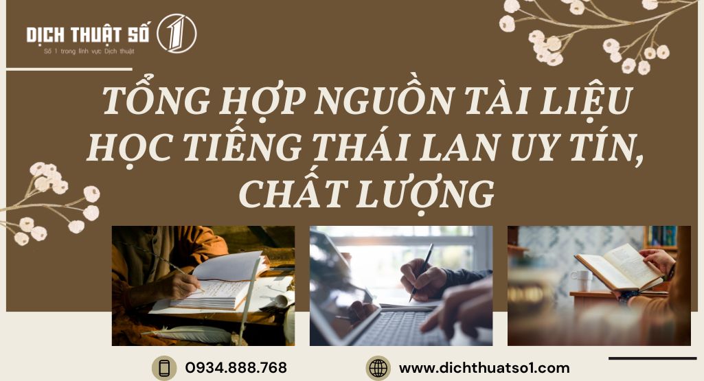 Tổng hợp nguồn tài liệu học tiếng Thái Lan uy tín, chất lượng