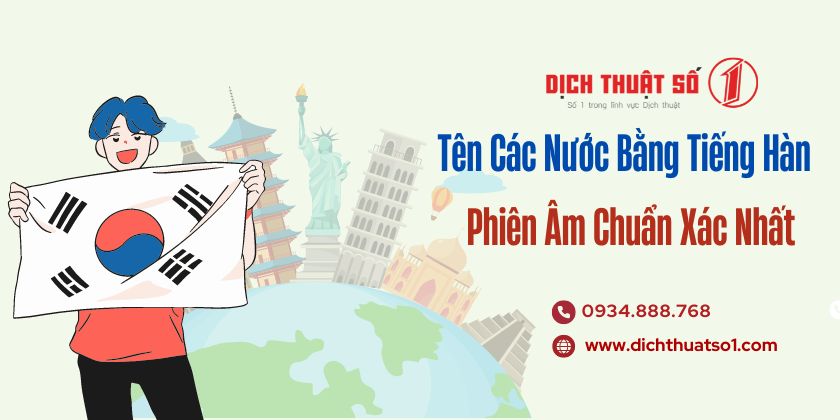 Tên Các Nước Bằng Tiếng Hàn