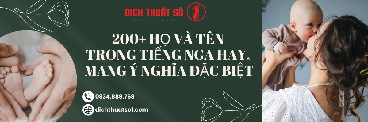 Tổng hợp họ và tên tiếng Nga hay, ý nghĩa - Phiên âm & giải nghĩa