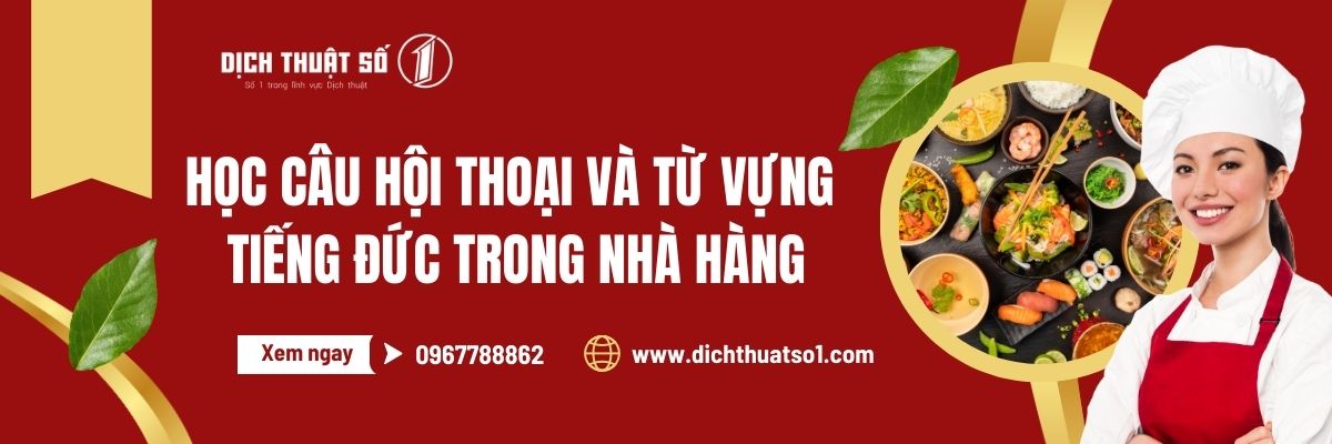 Tiếng Đức Trong Nhà Hàng