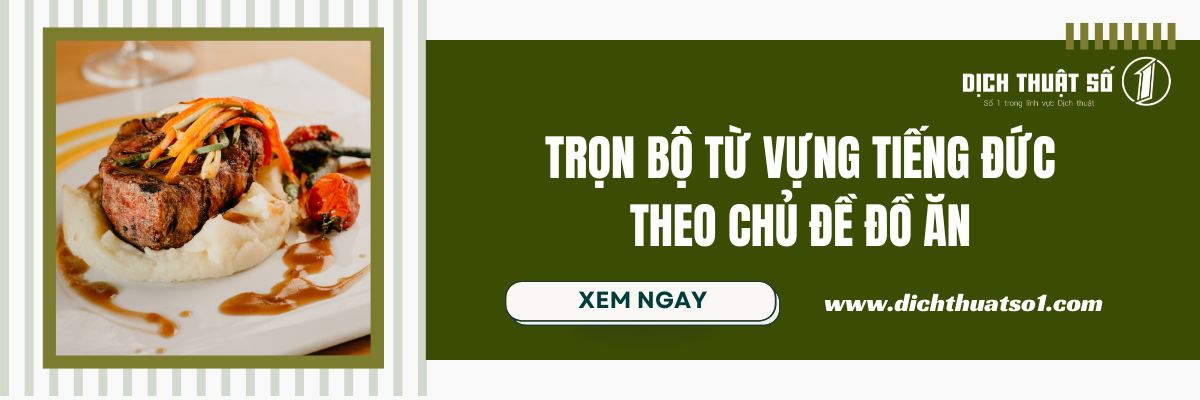 Từ Vựng Tiếng Đức Theo Chủ Đề Đồ Ăn