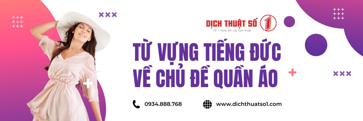 Từ vựng về chủ đề trang phục, quần áo trong tiếng Đức