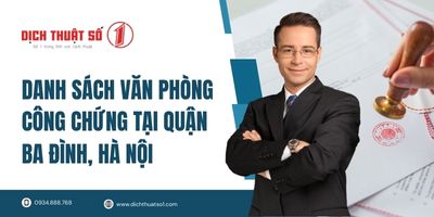 Danh sách văn phòng công chứng tại quận Ba Đình, Hà Nội