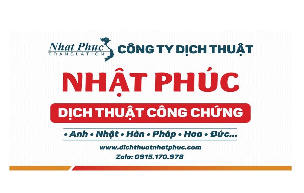 Văn phòng Dịch thuật công chứng Nhật Phúc quận Tân Bình