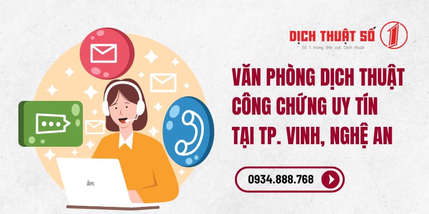 văn phòng dịch thuật công chứng uy tín tại Tp. Vinh