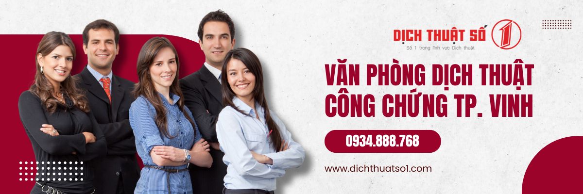 văn phòng dịch thuật công chứng uy tín tại Tp. Vinh