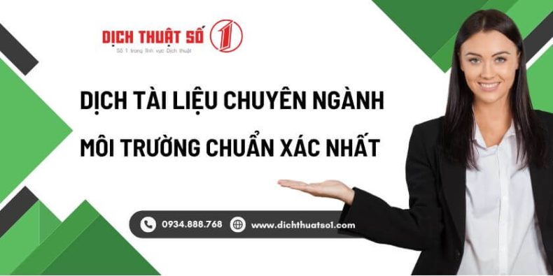 Dịch Tài Liệu Chuyên Ngành Môi Trường