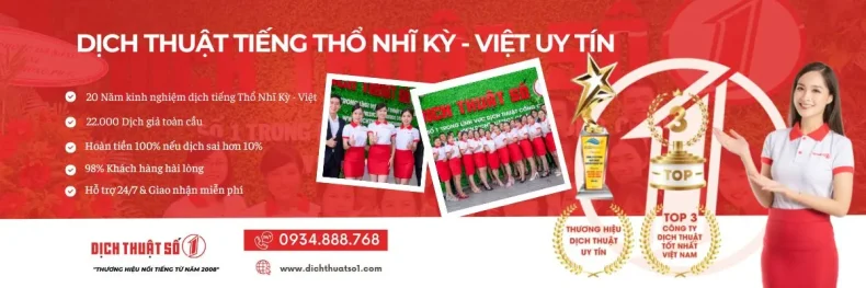 Dịch Tiếng Thổ Nhĩ Kỳ Sang Tiếng Việt Nam Chuyên Nghiệp, Nhanh Chóng