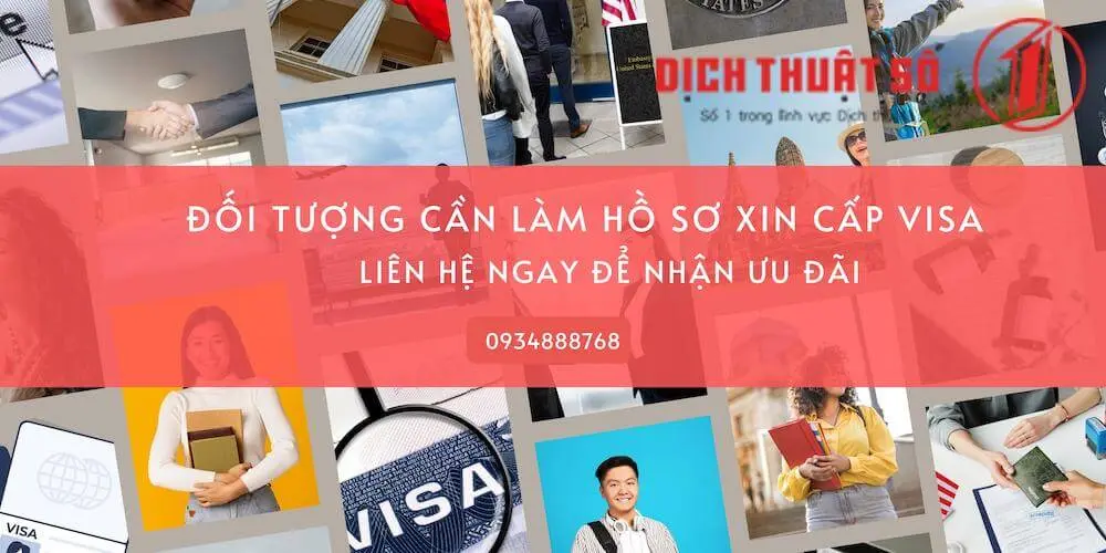 Đối tượng cần làm hồ sơ xin visa